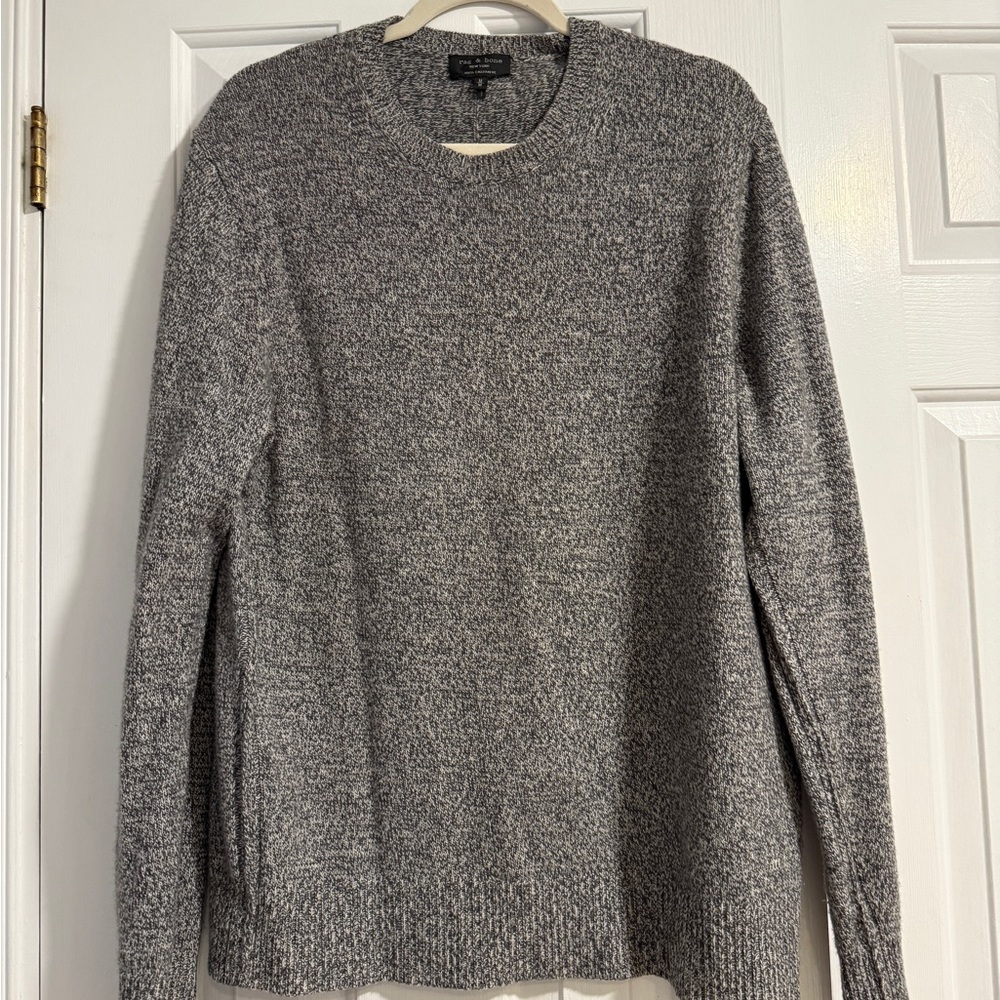 Rag & Bone Men’s Gray Marl Cashmere Sweater Size M